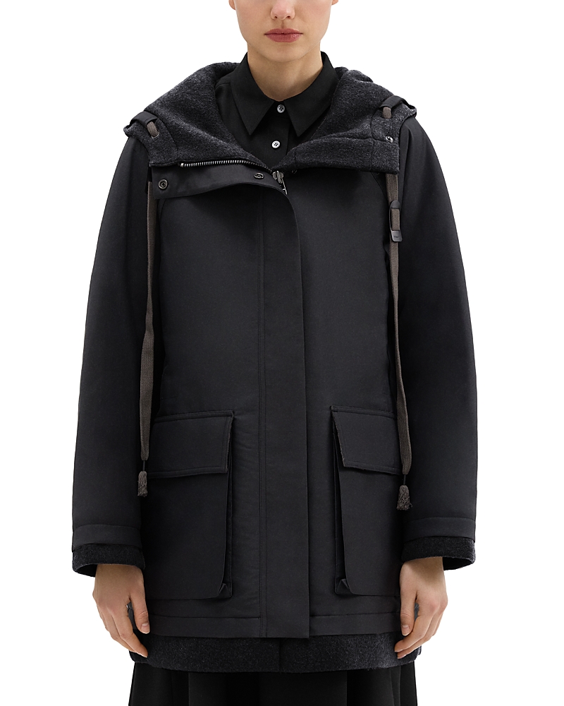 Theory Cyber Parka In Black