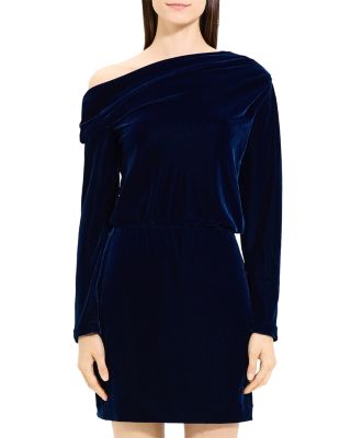 Asymmetric Neck Off Shoulder Dress