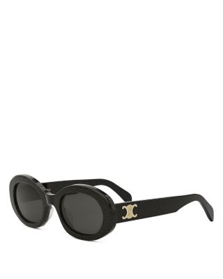 CELINE - Glitter Triomphe Oval Sunglasses, 52mm