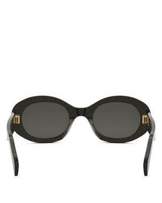 Glitter Triomphe Oval Sunglasses, 52mm