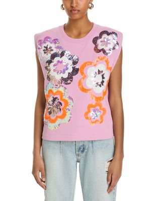 Floral Sequined Sweatshirt