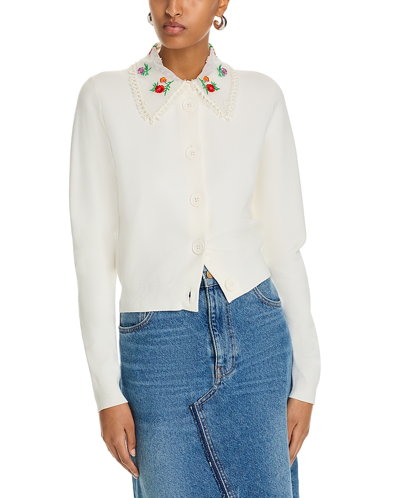 Essentiel Antwerp Embroidered Collar Cardigan