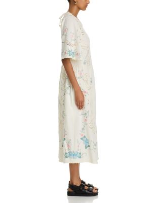 Vesna Embroidered Midi Dress