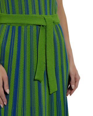 Rib Knit Striped Maxi Dress
