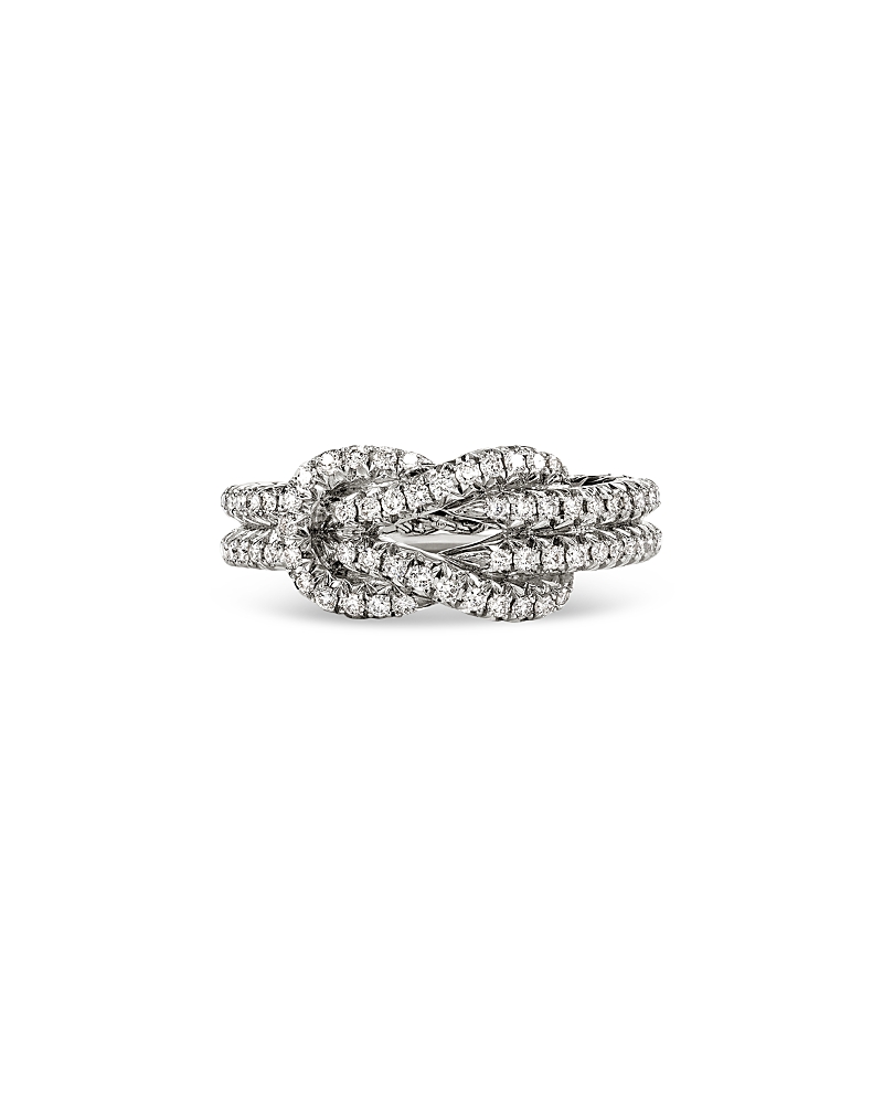 John Hardy Sterling Silver Love Knot Diamond Ring