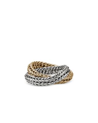14K Yellow Gold & Sterling Silver Kami Chain Crossover Ring