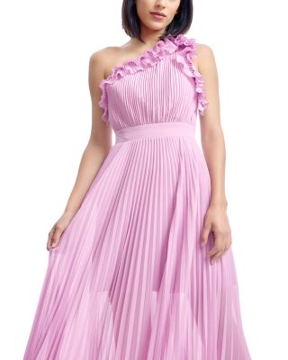 Vida Asymmetric Pleated Gown