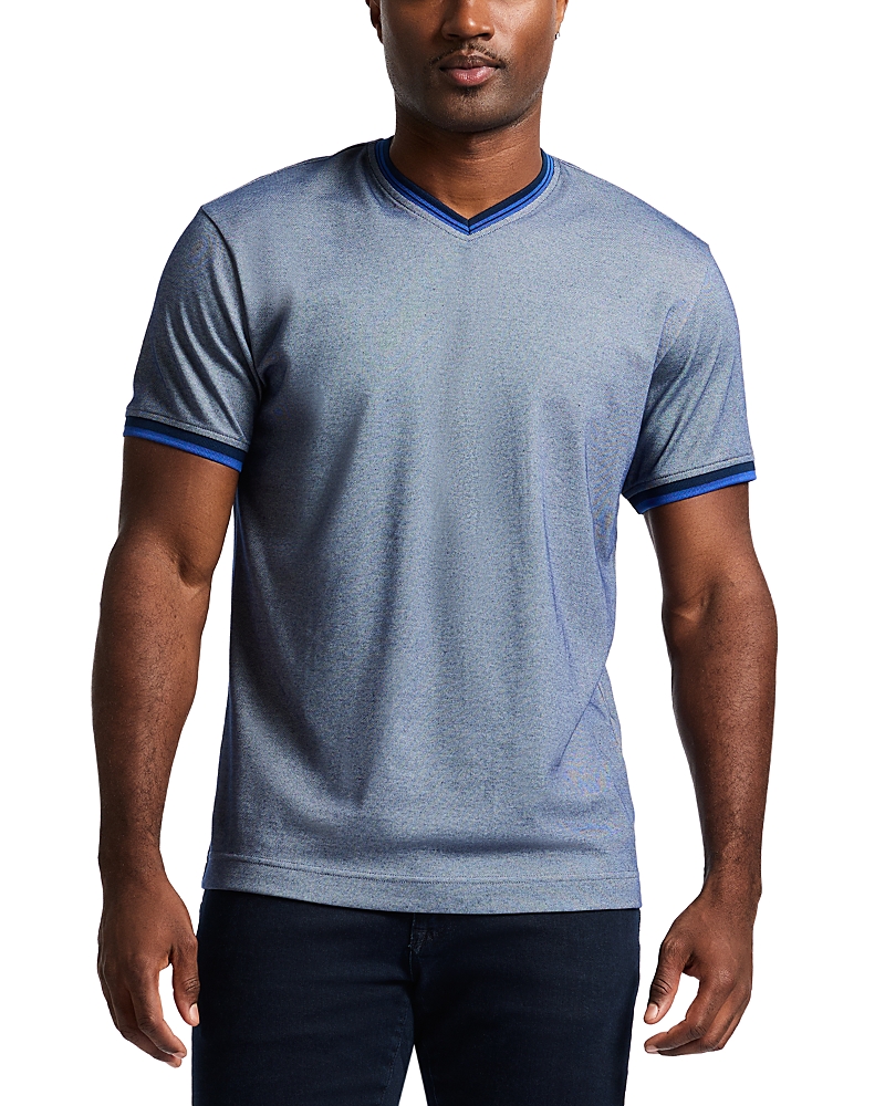 Robert Graham Holton Textured V Neck Tee