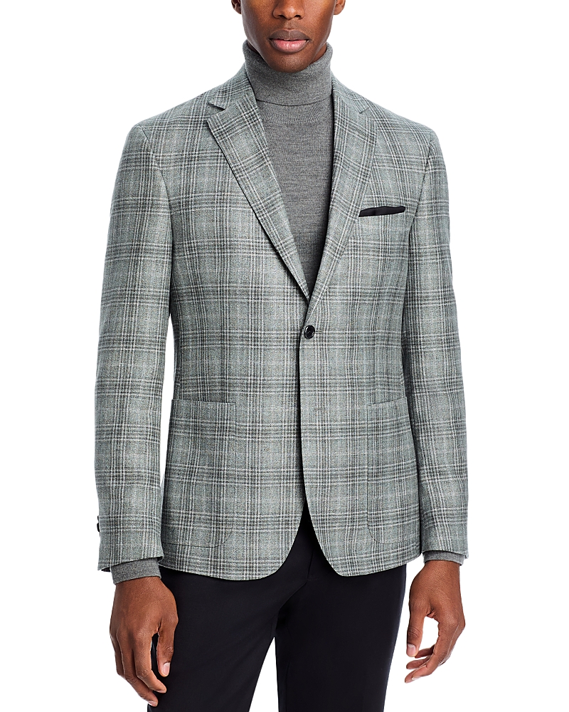 The Men's Store At Bloomingdale's Plaid Regular Fit Unstructured Sport Coat - Exclusive In Olive