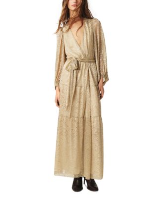 ba&sh - Cala Open Back Wrap Maxi Dress