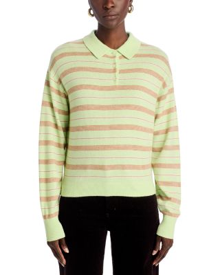 Cashmere Striped Polo Shirt