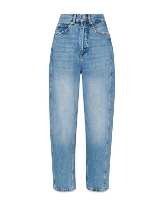 Petites Authentic High Rise Barrel Jeans in Light Wash