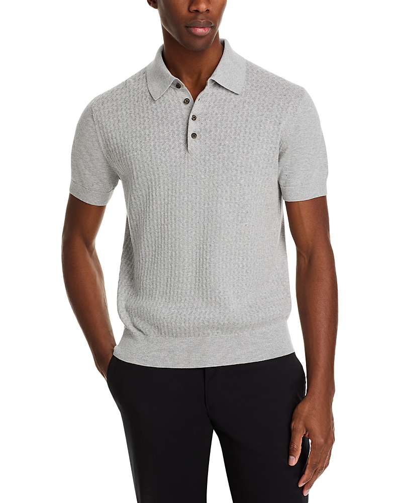 The Men's Store at Bloomingdale's Pointelle Short Sleeve Sweater Polo - Exclusive