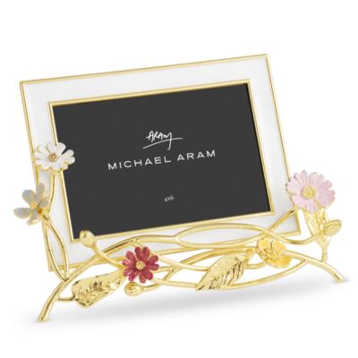 Wildflowers Enameled White Photo Frame, 4&amp;quot; x 6&amp;quot;