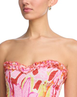Cory Smocked Strapless Dress