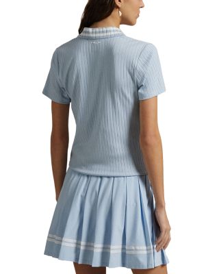 Slim Fit Ribbed Polo Shirt