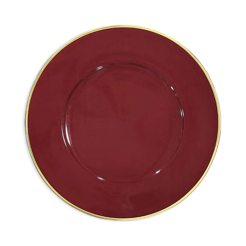 Anna Weatherley Brushed Gold Charger In Red
