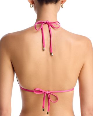 Floral Elegance Mixed Scarves Triangle Bikini Top & Tie Side Bikini Bottom