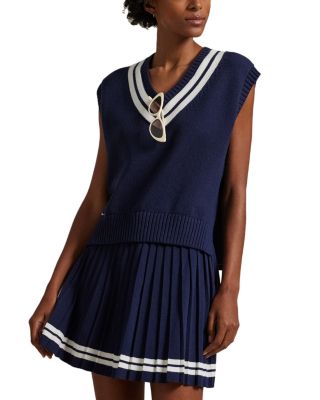 Cotton Blend Cricket Sweater Vest