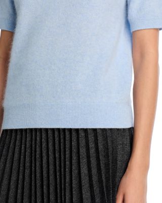 100% Cashmere Brushed Short Sleeve Sweater – Exclusive
