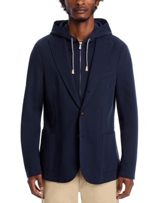 Cotton Pique Jersey Removable Hood Soft Jacket