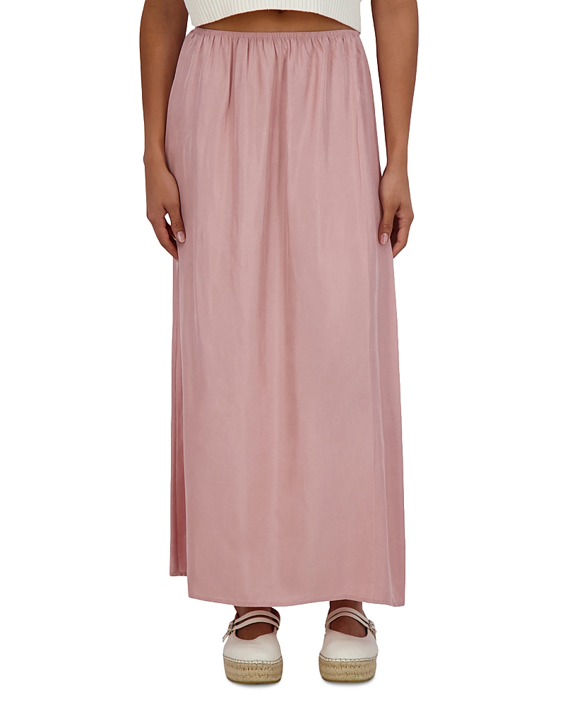 Point Brushed A Line Skirt In Mauve