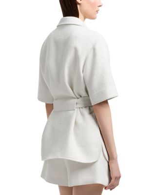 Belted Boucl&eacute; Blazer