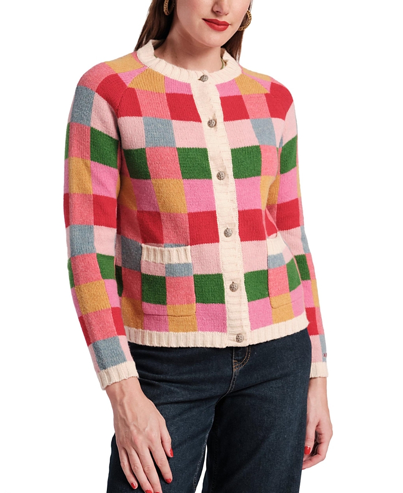 FRANCES VALENTINE PIXEL WOOL CARDIGAN