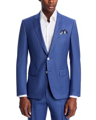 H-Huge Textured Solid Slim Fit Suit