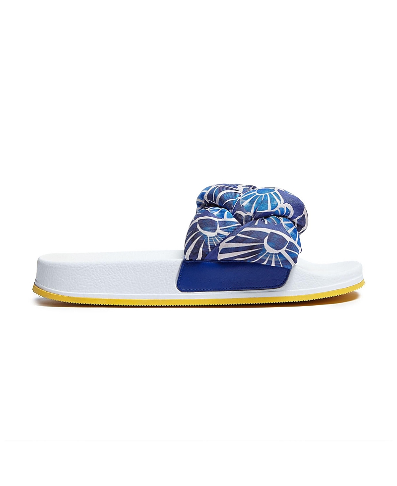 La Doublej La Double J Braid Slide Sandals In Conchiglie Acquamarin