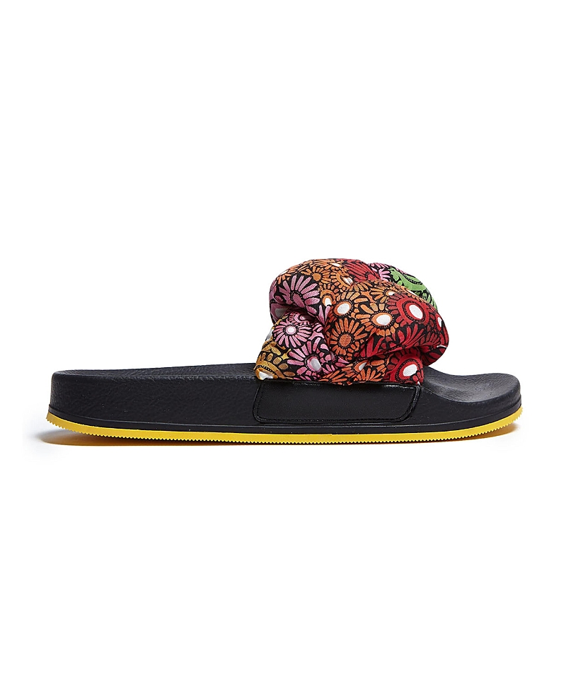 La Doublej Treccia Slides Pride Daisy Multicolor In Pride Daisy Multicolor