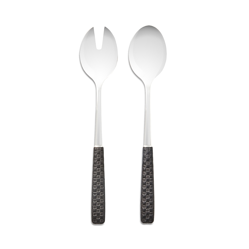 Mackenzie-childs Everyday Black Salad Serving 2 Piece Set