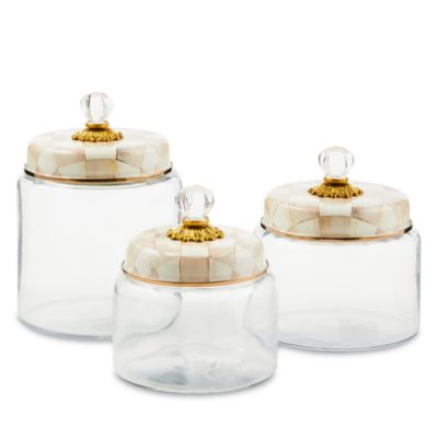 Mocha Check Large Kitchen Canister