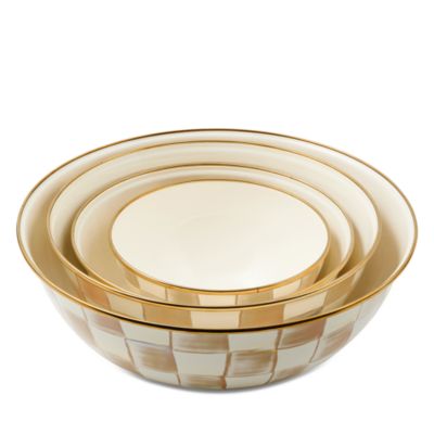 Mocha Check Extra Large Everyday Bowl 