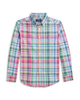 Boys' Plaid Cotton Poplin Shirt - Little Kid, Big Kid
