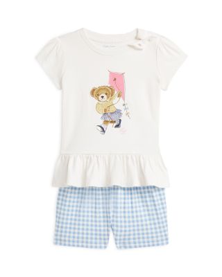 Polo Girls' Polo Bear Cotton Tee & Bloomer Set - Baby
