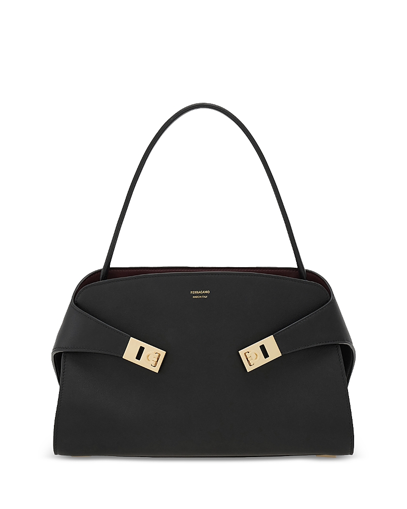 Ferragamo Leather Shoulder Bag Adaptable Strap In Multi