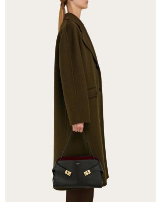 Hug Soft Black Leather Handbag 