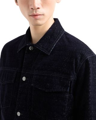 Regular Fit Flocked Denim Jacket