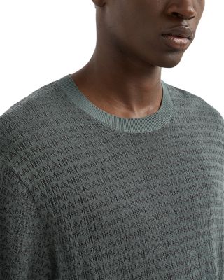 Stitched Logo Short Sleeve Sweater  