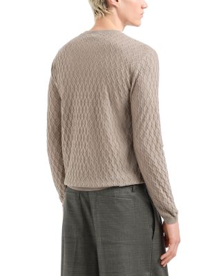 Geometric Knitted Wool Pullover Crewneck Sweater