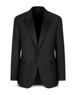 G Line Regular Fit Wool & Silk Micro Jacquard Dinner Jacket
