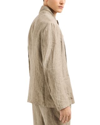 Regular Fit Asymmetric Linen Blazer