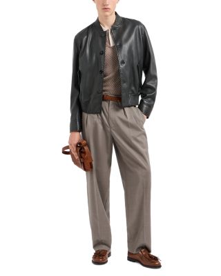 Knit Jacquard Pullover Polo Sweater