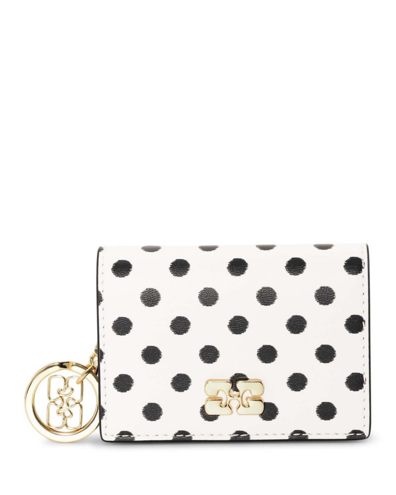 Ganni Bou Flap Cardholder in Egret