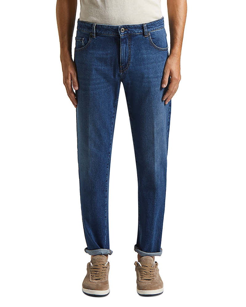 Peserico Regular Fit Jeans In Space Blue In Space Blue