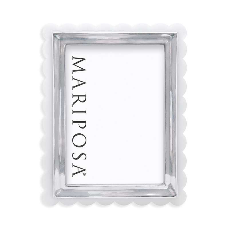 Mariposa Acrylic Scallop Picture Frame, 5 X 7 In White