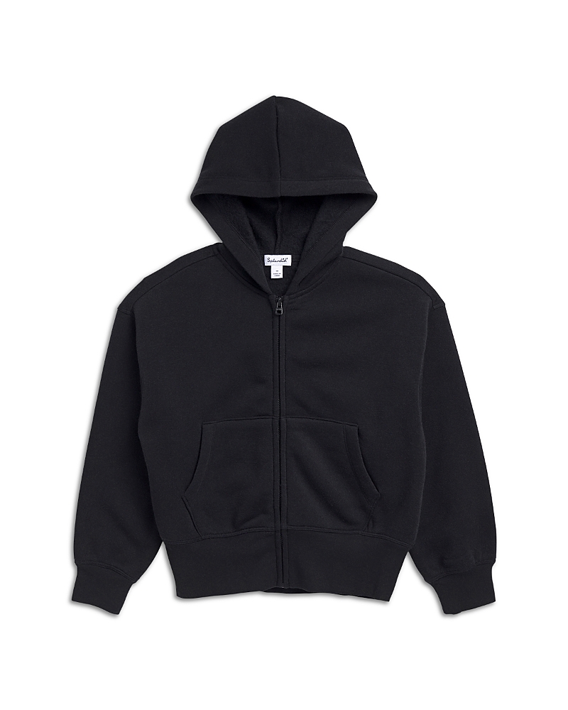 Shop Splendid Girls' Dream Zip Hoodie - Big Kid In Black