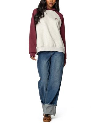 Raglan Bow Oversized Hoodie