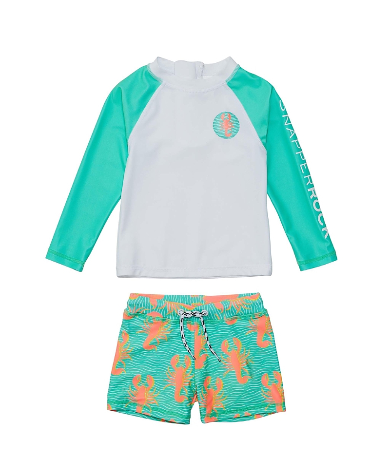 Snapper Rock Ocean Clawed Long Sleeve Set - Little Kid In Green